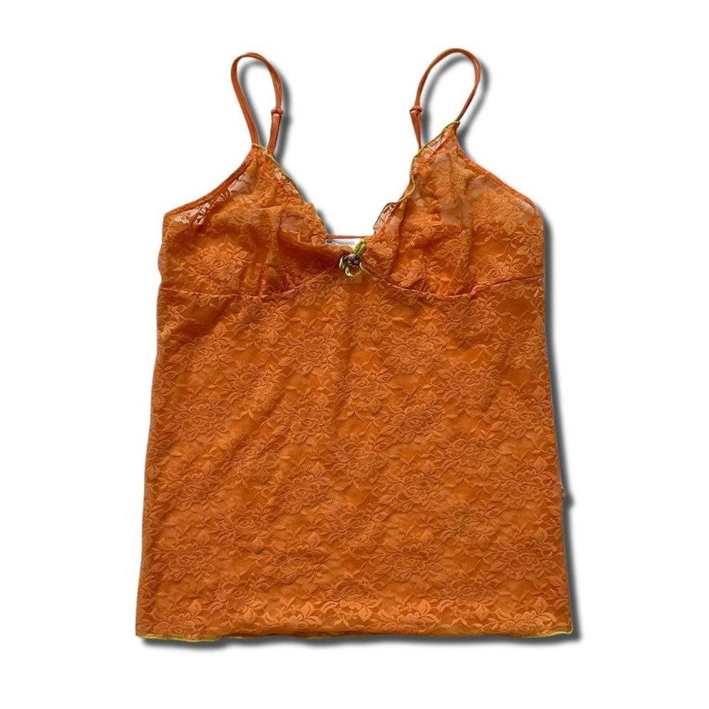 Orange Lace Cami
